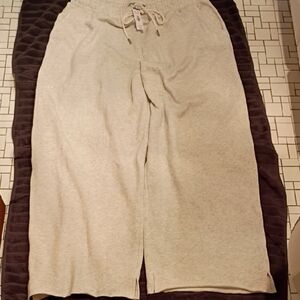 PINK Victoria's Secret Light Whitish Grey With silver Sparkles Sweatpants